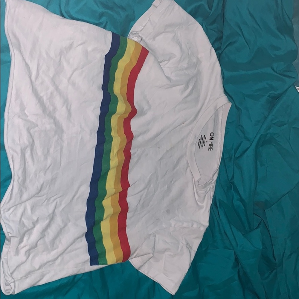 Rainbow crop top